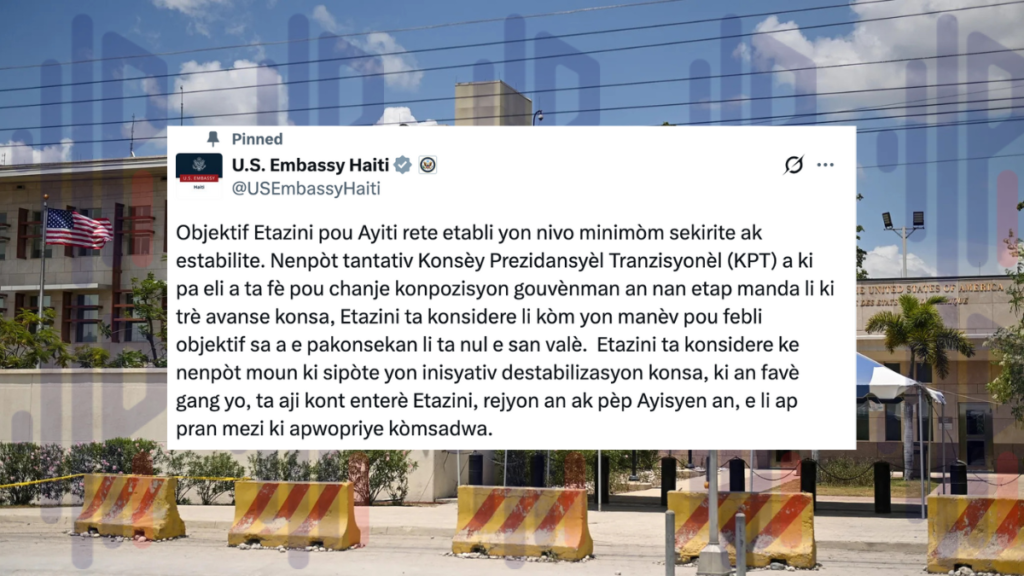 Washington met en garde contre toute tentative du CPT de modifier l’exécutif haïtien