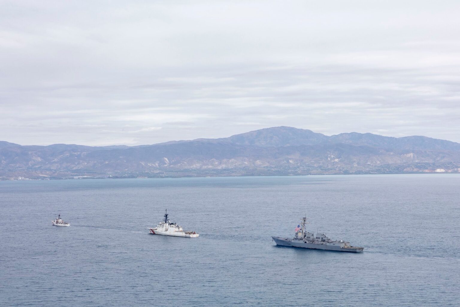 Washington a envoye des bateaux de guerre