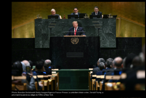 Screenshot 2026 09 23 at 23 23 19 Un Donald Trump moins acrimonieux a defendu son nationalisme a la tribune de lONU restant sourd aux appels a la cooperation internationale Le Devoir