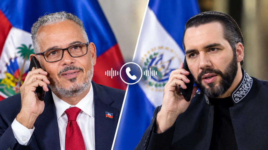 Haïti–Salvador : Alix Didier Fils-Aimé échange avec Nayib Bukele sur la sécurité et la disparition de quatre militaires appel fils aime bukele